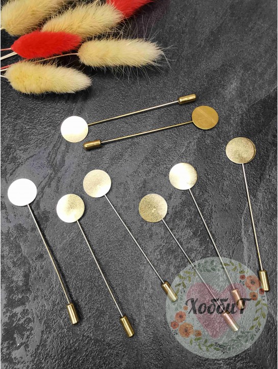 Брошь-игла 8см (золото)